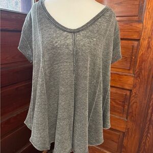 We The Free Charcoal Gray Short Sleeve Top